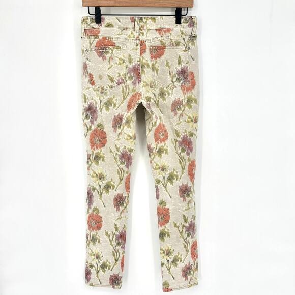 Anthropologie Pilcro Floral Ikat Stet Slim Jeans Size 28 - Picture 6 of 11